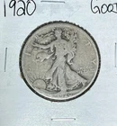 1920 WALKING LIBERTY SILVER HALF DOLLAR~ GOOD ~NICE LOOKING COIN~ 90% SILVER