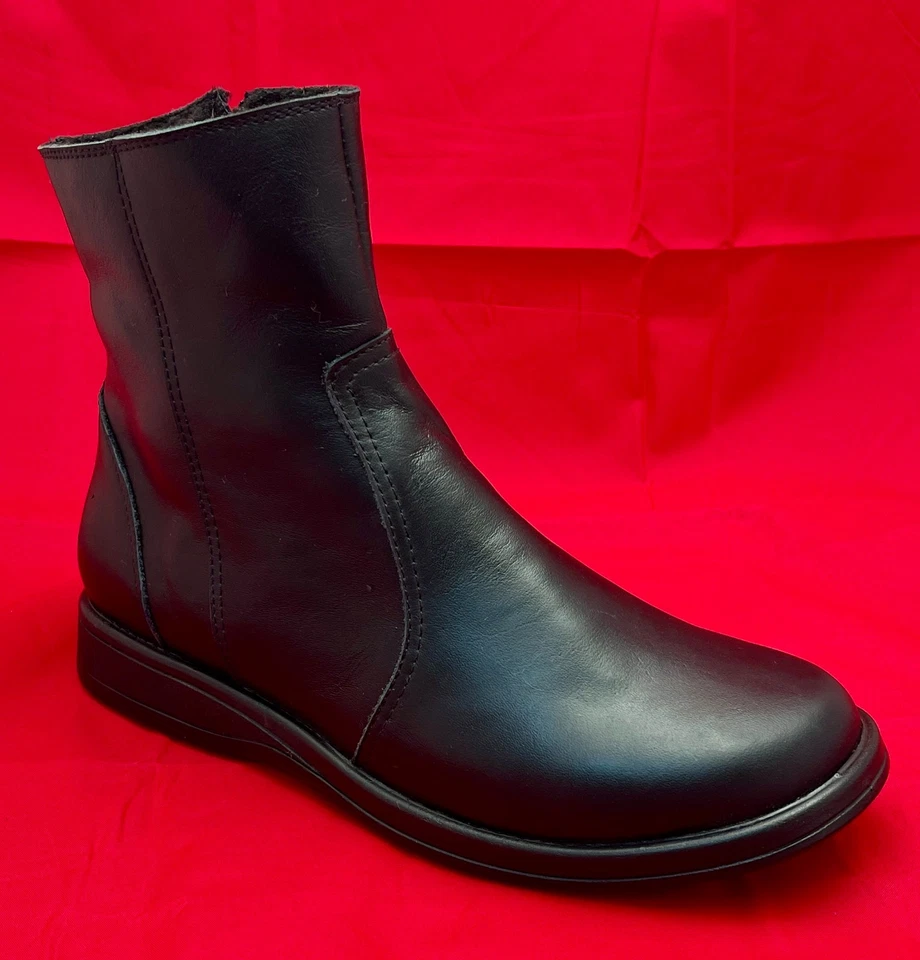Botines Hechos a Mano en México EE. UU. Talla 7 Negros con Cremallera Interior con Forro Completo Foto 2 de 4