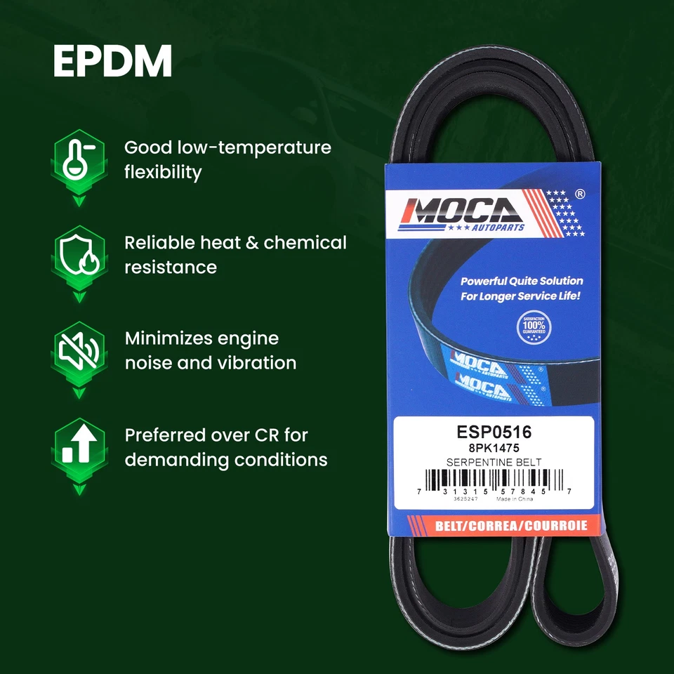 Cinturón Serpentine Fit 11-19 BMW 535i GT 640i xDrive 740i 740Li X5 X6 3,0 L 8PK1475 Foto 4 de 4