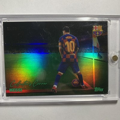 2025 Topps Lionel Messi Collector's Corner Green Cracked Ice  /99 Barcelona