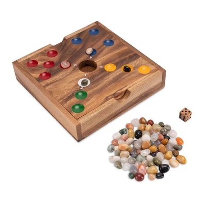 Big Hole – Würfelspiel aus Holz mit bunten Edelsteinen für 2–6 Spieler - Bild 1 von 4