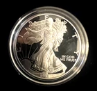 1995-W $1 Proof American Silver Eagle in 10th Anniversary Binder & COA