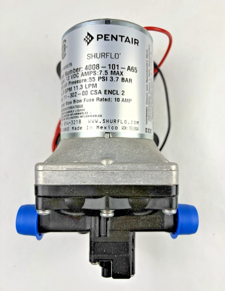 SHURFLO 4008-101-A65 Nueva Bomba de Agua 3.0 GPM RV Revolución, 12V Foto 2 de 4