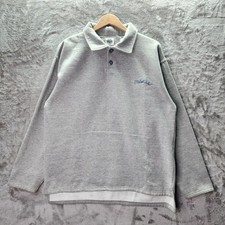 Looney Tunes Embroidered Sweatshirt Large Gray Bugs Bunny Taz Classic Tunes