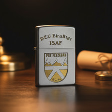 ZIPPO ISAF DEU EinsKtgt PRT Feyzabad &ndash; Sturmfeuerzeug m. Diamantgravur - Germ...