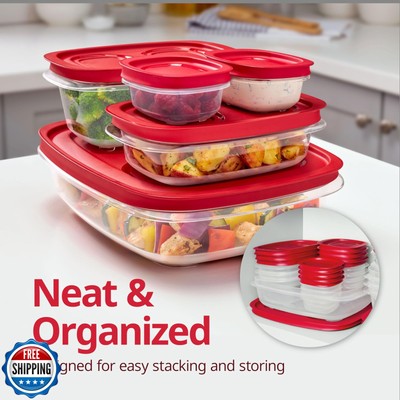 Rubbermaid EasyStore Containers, 38-Piece Set, Food Storage Containers, Food ...
