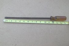 Vintage Craftsman Amber cellulose  Handle Flathead Screwdriver USA 15 inches lon