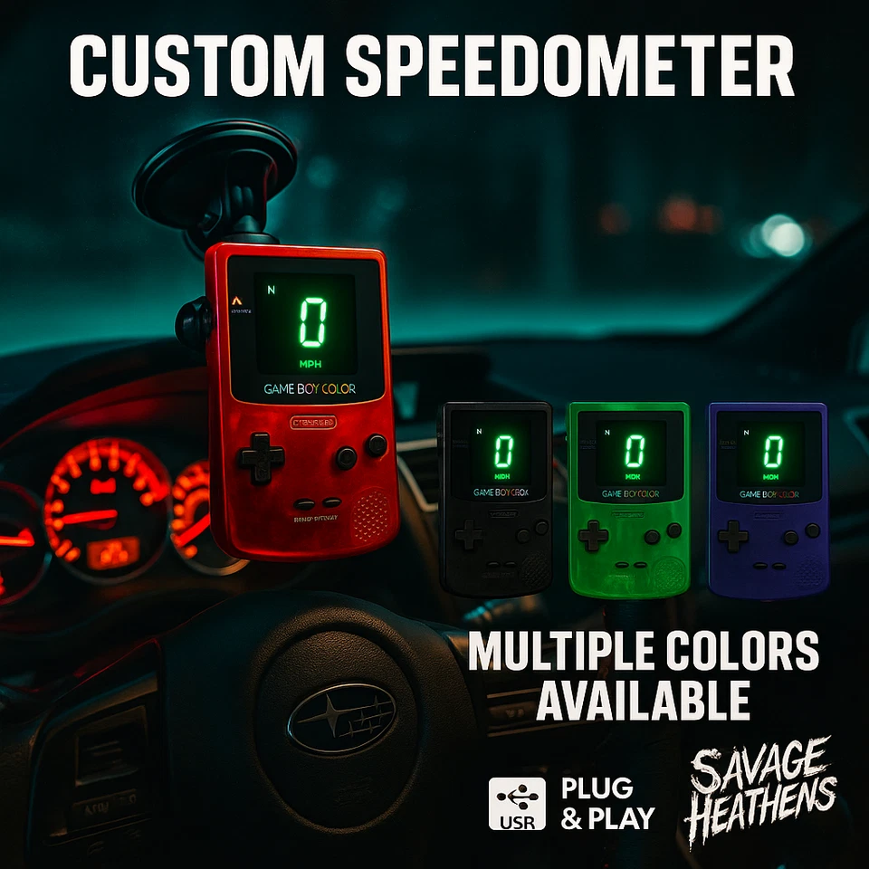 Custom Game Boy GPS Speedometer - USB Powered with Mount - JDM Bulid MUST HAVE - - Image 4 of 4