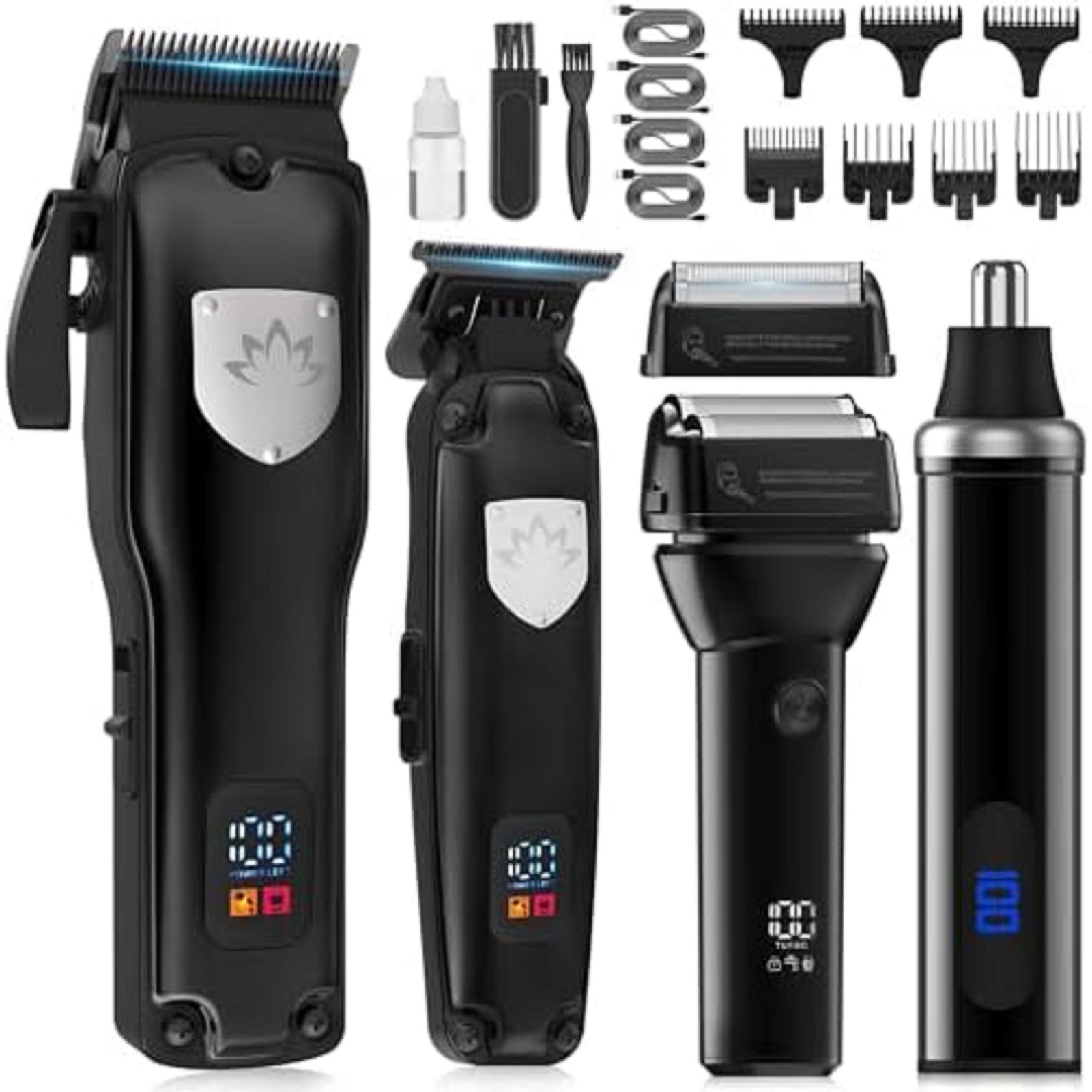 Professional Hair Cut Machine Barber Salon Cutting Trimmer Clipper Kit Set