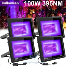 4Pcs UV Black Light 100W Bar UV LED Stage Blacklight Party DJ Club Halloween
