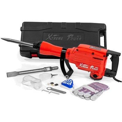 Demolition Hammer with Flat & Bull Point Chisels