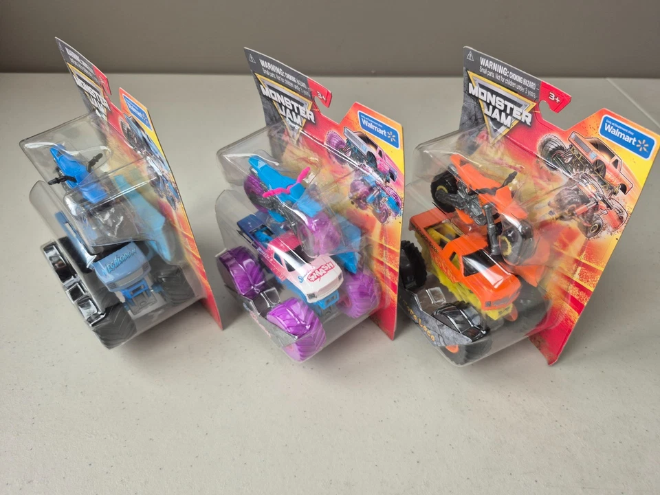 New Monster Jam 1:64 Walmart Exclusive  Monster Truck / Dirt Bike - 3 Piece Set - Image 2 of 3