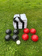 Premium Quality Official Tournament Bocce Sets - 107mm with Red balls