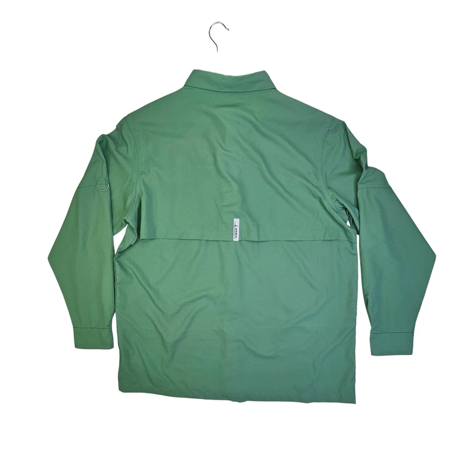 Habit Fishing Shirt Mens L Vented 40+ Sun Protection Pistachio Green Long Sleeve - Image 2 of 4