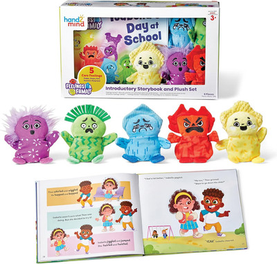 Feelings Family Introductory Storybook and Plush Set, Toddler Emotions Books, Ca