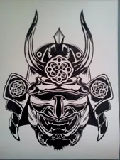 Samurai Mask Vinyl Sticker Decals