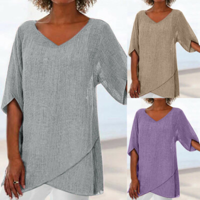 Long Shirt Blouse Tunic Tops 