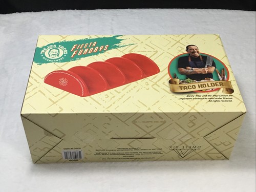 Trejo’s Tacos Fiesta Fundays Durable Red U-Shaped Groove Taco Holder - Picture 7 of 9