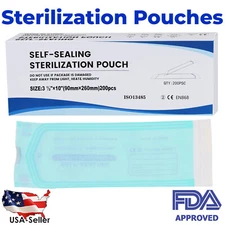 Self-Sealing Sterilization Pouches 3.5" x 10" 200 Pcs / Box pa