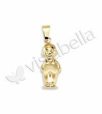 Polished 14k Gold Bonded Little Boy Child Charm Pendant-sg30s