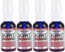 Scent Bomb 100% Oil Based Concentrated Air Freshener Spray, Cherry, 4 Pack