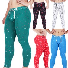 Pantalone uomo lungo leggings intimo stampa casual rigonfiamento marsupio pantalone cotone