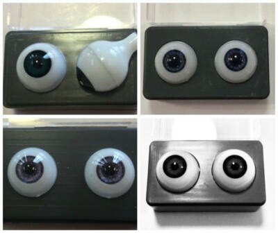 DOLL EYES, GLASTIC, ASSORTED SIZES AND COLORS, 8 - 26mm