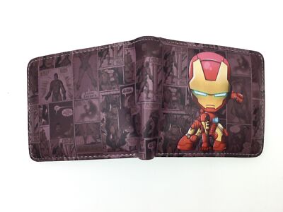 Avengers Iron Man Wallet Short Bifold Purse Money Card Holder Wallets