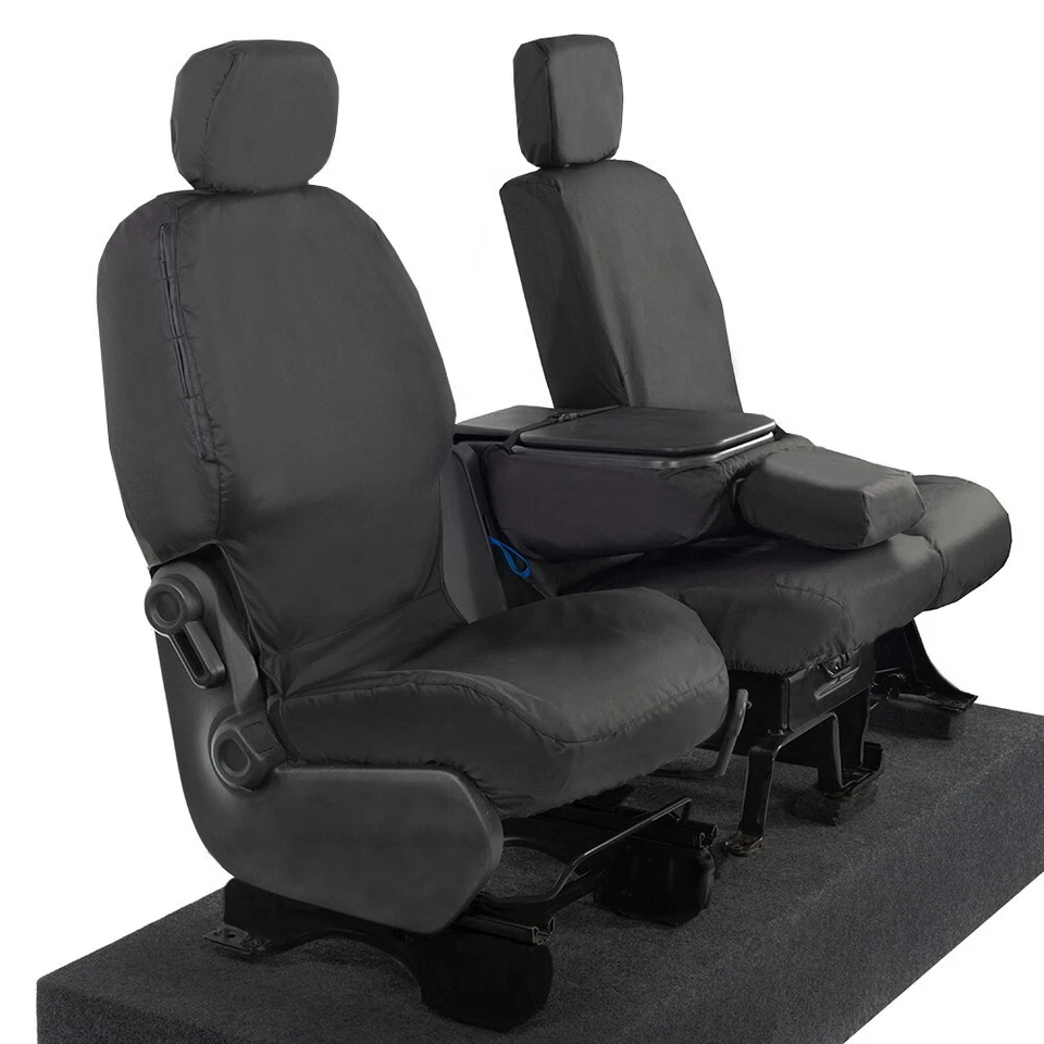 FUNDAS ASIENTO DELANTERO FURGONETA PEUGEOT PARTNER A MEDIDA IMPERMEABLES (2008-2018) NEGRO 105 Foto 2 de 4