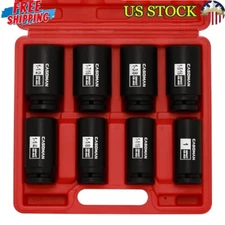 3/4 Drive Deep Impact Socket Set 8 Pieces Axle Nut Removal Installation Tools US