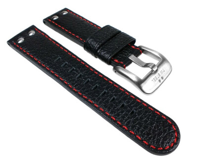 TW STEEL Ersatzband Leder 22mm schwarz TW22 TW1 TW5 TW6 TW21N TW23 TW3 TW7