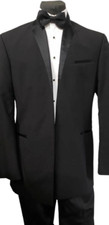 Extremely RARE Nice Black Button-less inset Lapel Tuxedo Coat Very nice TUXXMAN