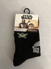 STAR WARS MANDALORIAN CREW SOCKS TODDLER SIZE 10-4 BRAND NEW