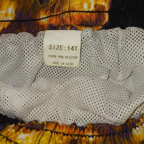 Swim Trunks, Boy's Size 14T, Lined, Drawstring Waist, 18" Long, 13" Across Waist - Picture 3 of 6