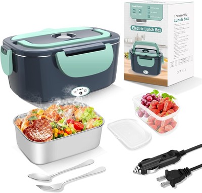 Electric Heated Lunch Boxes Adults: 80W Electric Lunch Box Food Heated