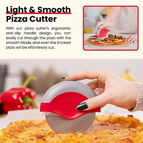 Premium Pizza Cutter Wheel - Slicer with Protective Blade Guard - Razor Sharp St - Picture 2 of 6