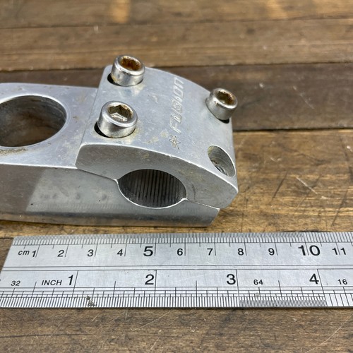 Haro Fusion Stem Old School BMX Threadless 1 1/8 in 22.2 mm 1990s Silver PARTS - Picture 9 of 11
