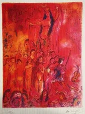 Marc Chagall Lithograph COA signed Original Hand Numbered Limited :