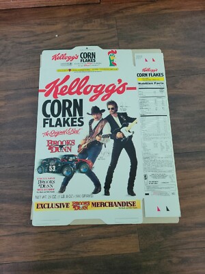 1996 Kellogg's Corn Flakes Brooks & Dunn Box with Guitars and Cars