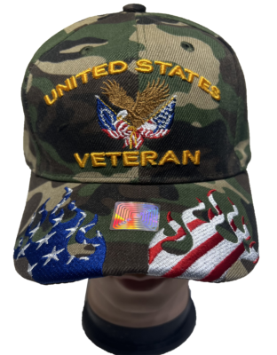 アメリカンイーグル UNITED STATES VETERAN Eagle Flag 3D Embroidered Adjustable Cap