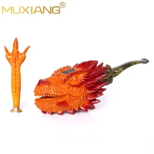 MUXIANG Dragon Briar Pipe With Tamper Smaug Pipe From Briar Wood Cumberland Stem