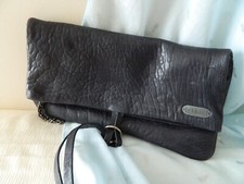 Vintage Pelle LEATHER ETHIC Foldable Clutch Navy Dark Blue Made In India