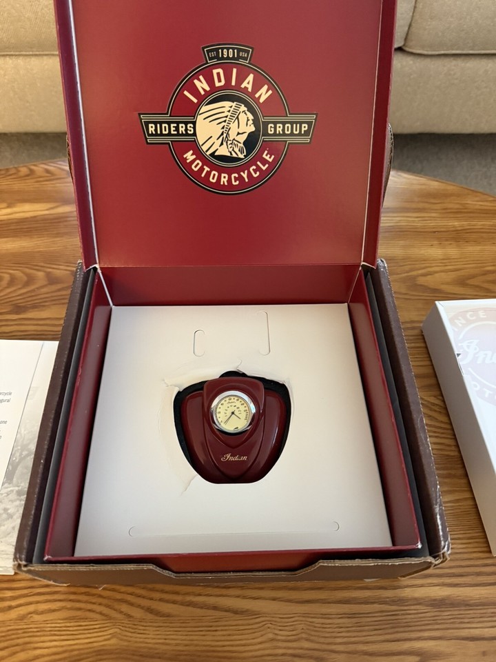 Indian Motorcycle Tank Desk Working Clock eBay