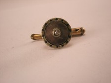 SINGLE 1 3/8" Gray Round Mother of Pearl Vintage Formal Tuxedo Shirt Stud c159