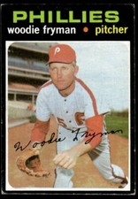 1971 Topps Baseball Woodie Fryman Philadelphia Phillies #414 EX