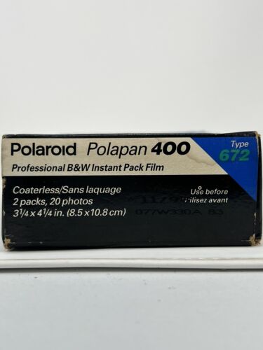 Polaroid Polapan 400 Type 672 B&W Instant Confezione 2 Pellicola 20 Foto Scad. 11/98 Sigillata - Foto 6 di 19