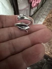 Vintage Sterling Silver Avon Lily Flower Tulip Wrap Band Adjustable Ring Sz 10