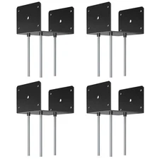 6x6 Concrete Post Base(4 PCS), Deck Post Base Holder Ground Spike for Concret