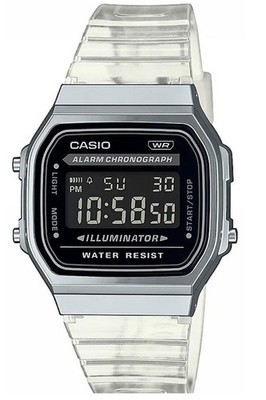 Casio Collection Women's Digital Watch - 1980's Semi Transparent | A168XES-1BEF