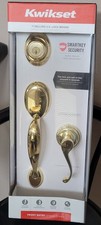 Kwikset Dakota Front Entry Door Handleset Lock Polished Brass Commonwealth Lever